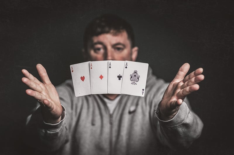 Magician performing on stage